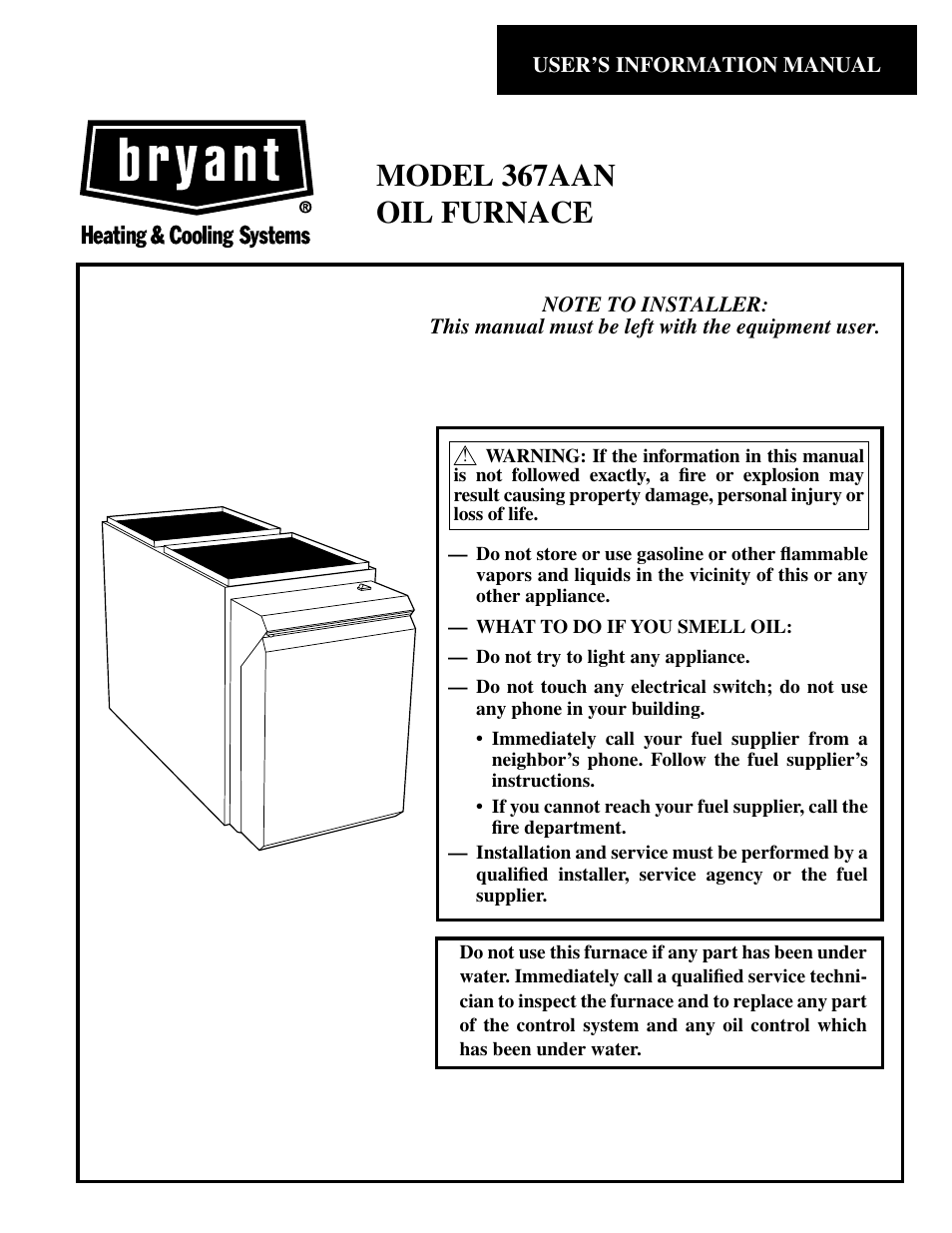 Bryant 367AAN User Manual | 8 pages