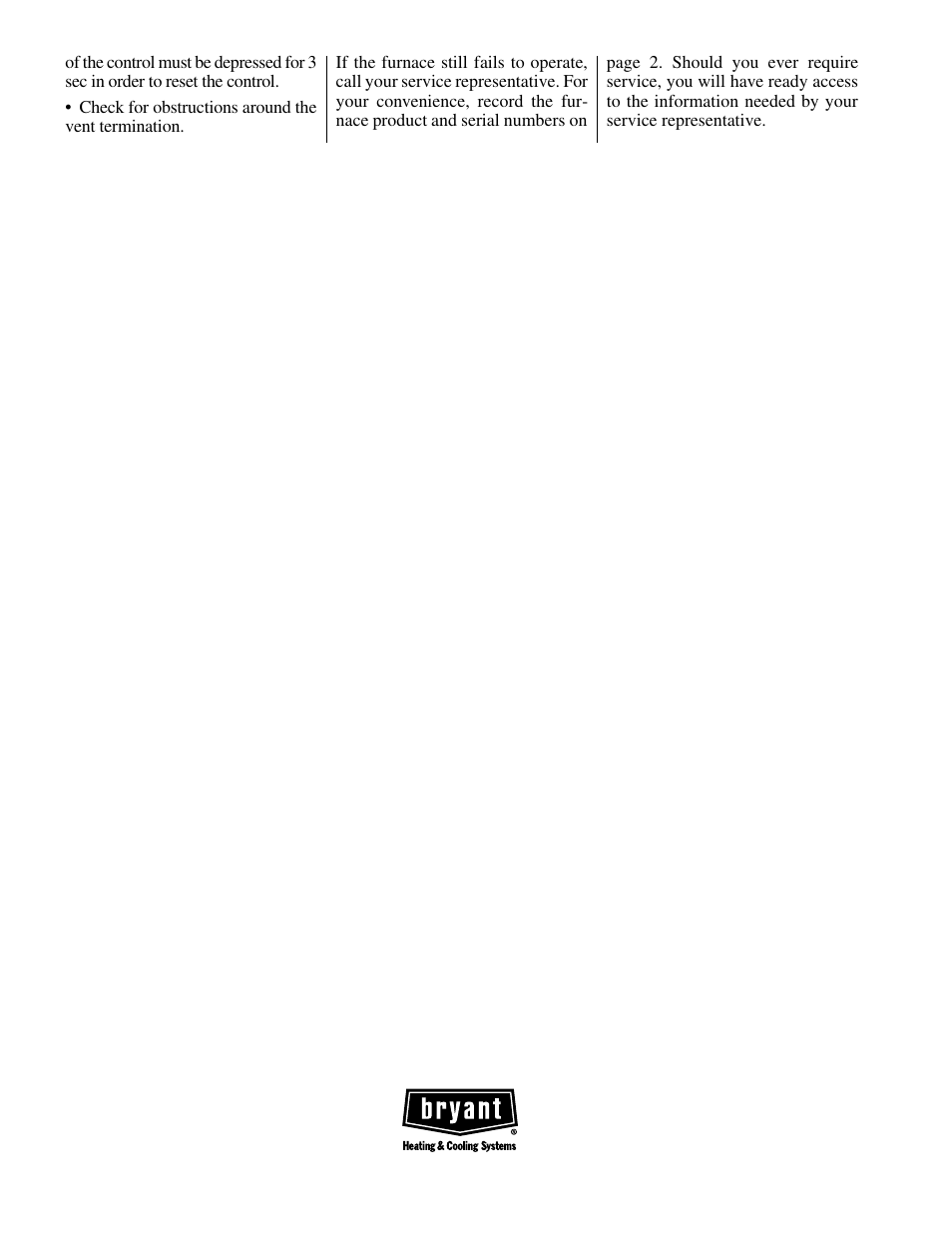Bryant 367AAN User Manual | Page 8 / 8