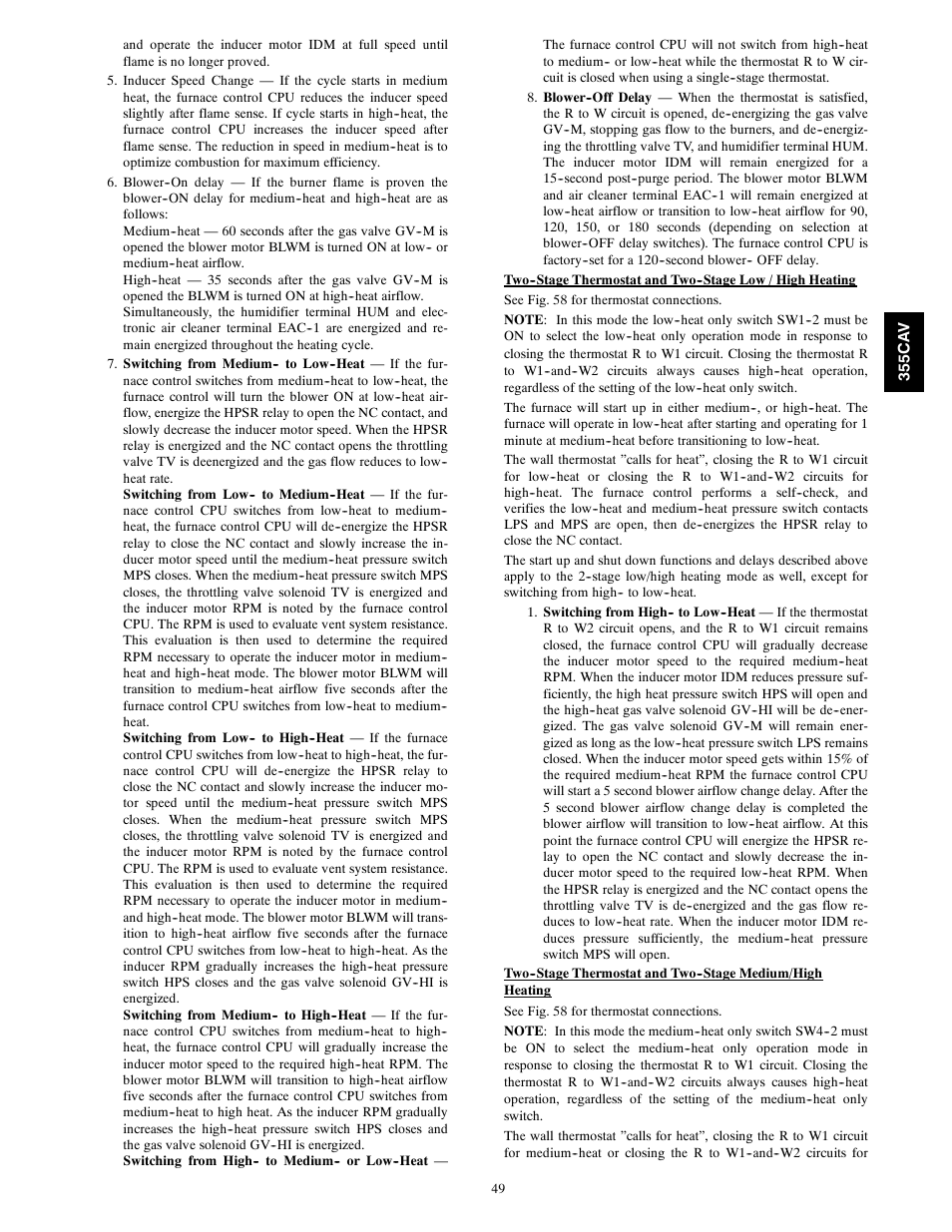 Bryant SERIES A 355CAV User Manual | Page 49 / 62