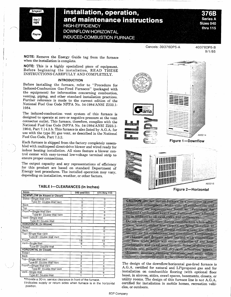 Bryant 376B User Manual | 8 pages