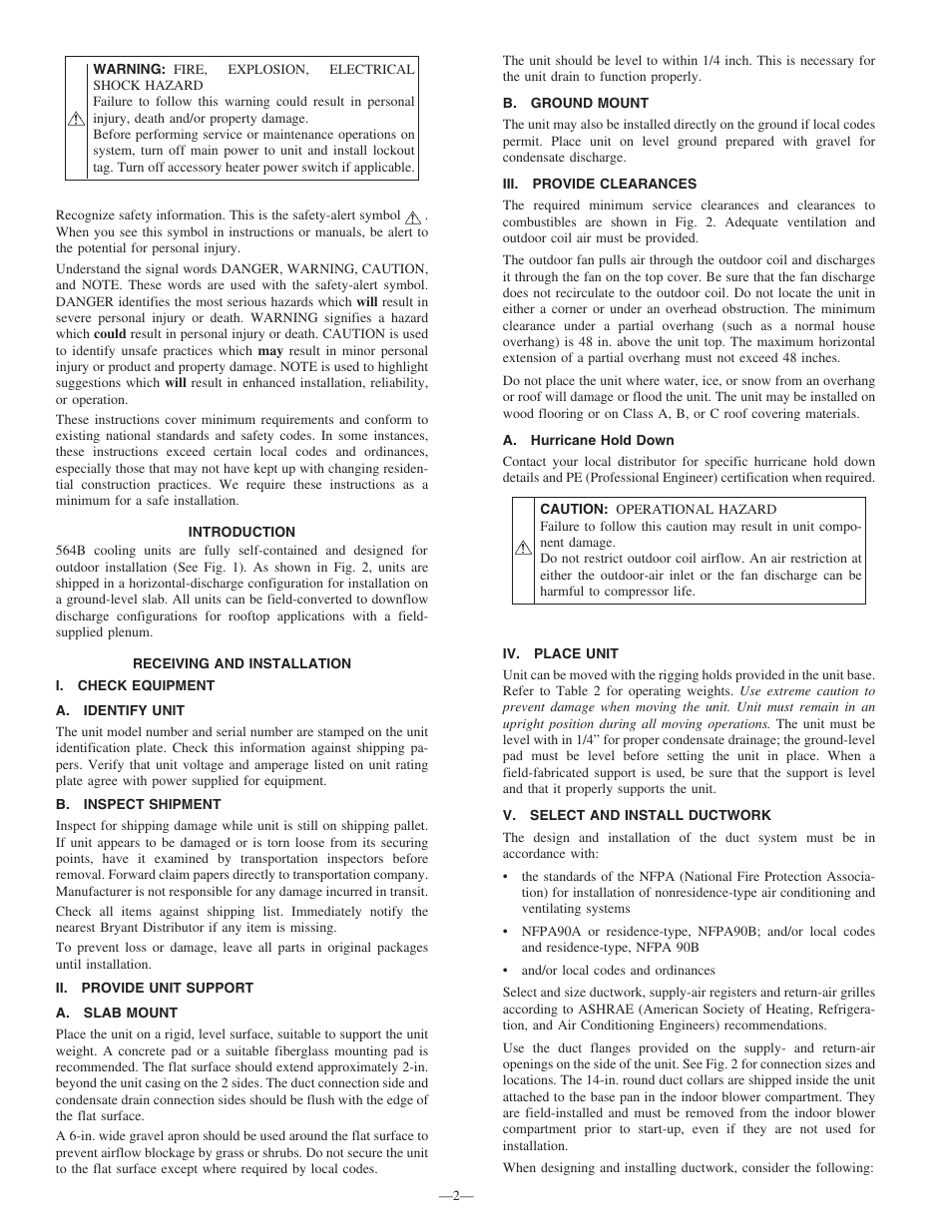 Bryant 564B User Manual | Page 2 / 20