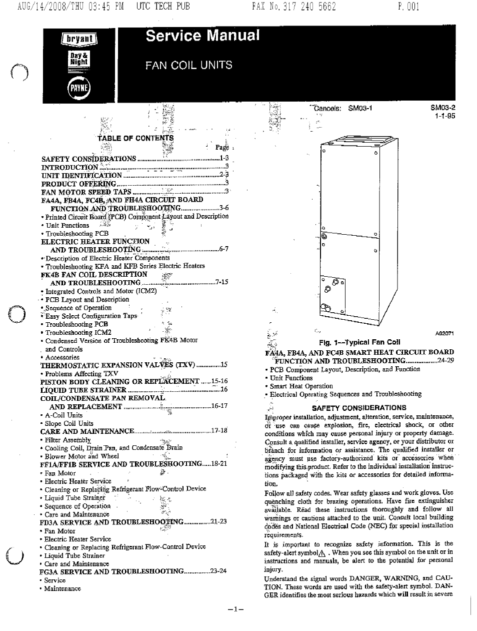 Bryant FA4A User Manual | 30 pages