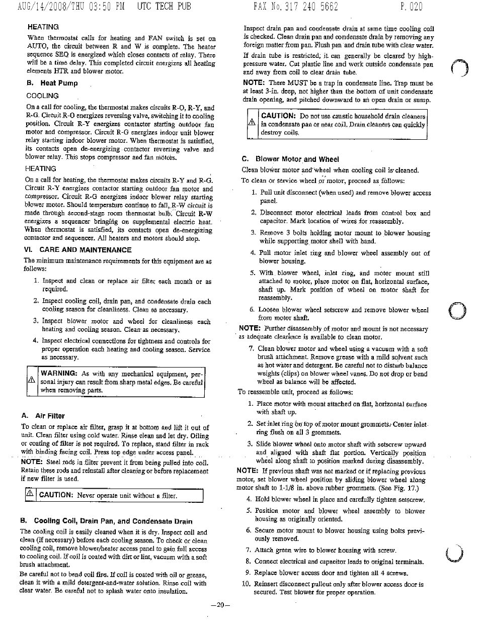 Heating | Bryant FA4A User Manual | Page 20 / 30