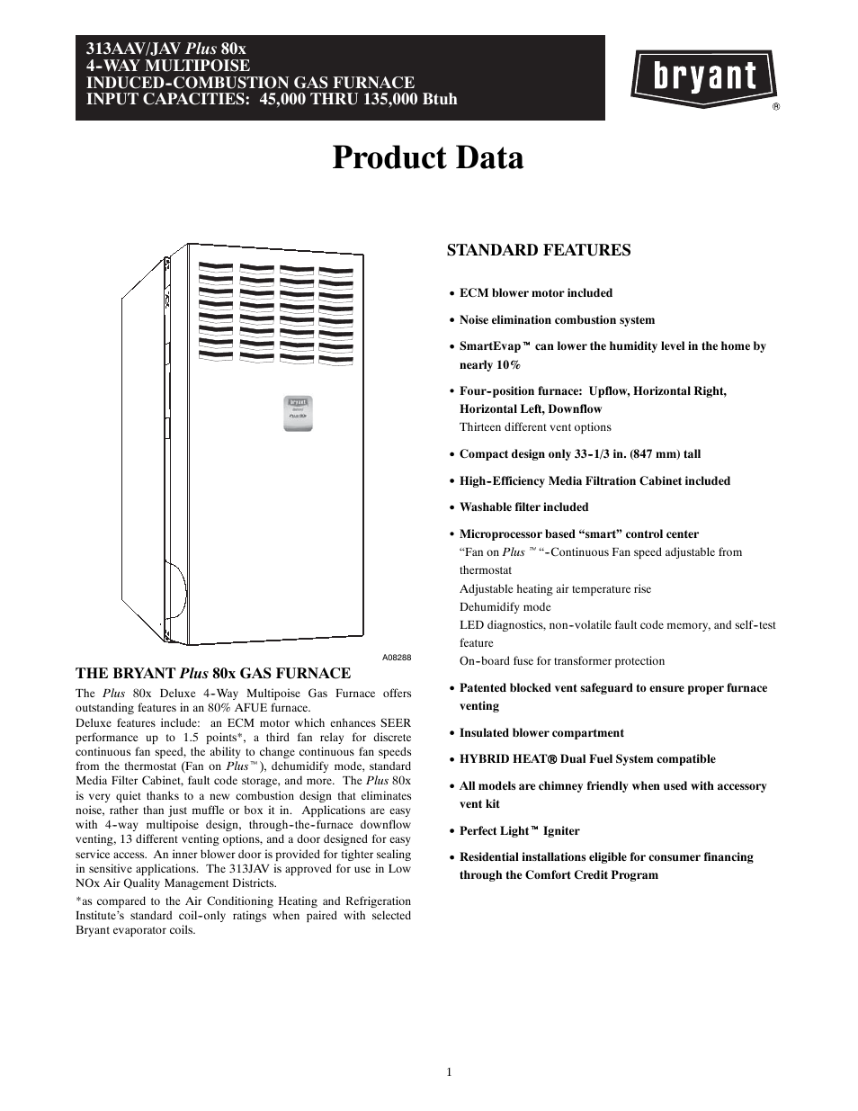 Bryant 313AAV/JAV User Manual | 12 pages