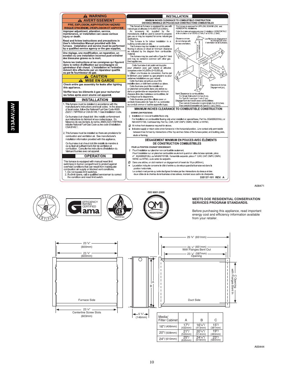 313aa v/ ja v, Re g ist er ed f ir m | Bryant 313AAV/JAV User Manual | Page 10 / 12