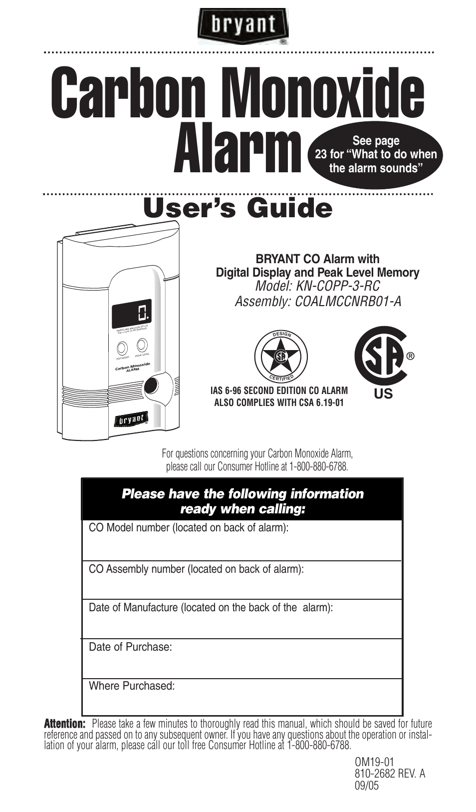 Bryant KN-COPP-3-RC User Manual | 35 pages