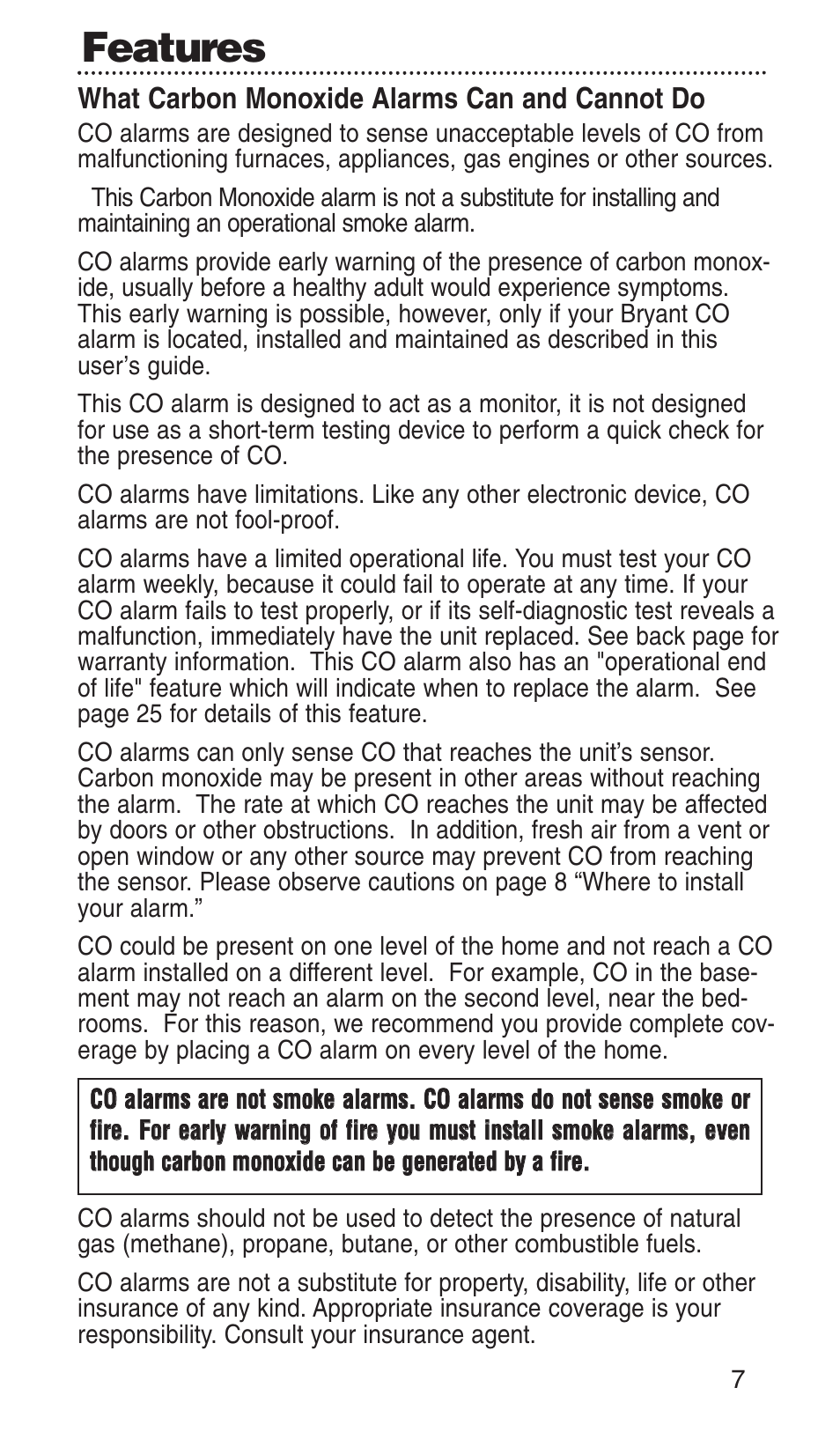 Features | Bryant KN-COPP-3-RC User Manual | Page 10 / 35