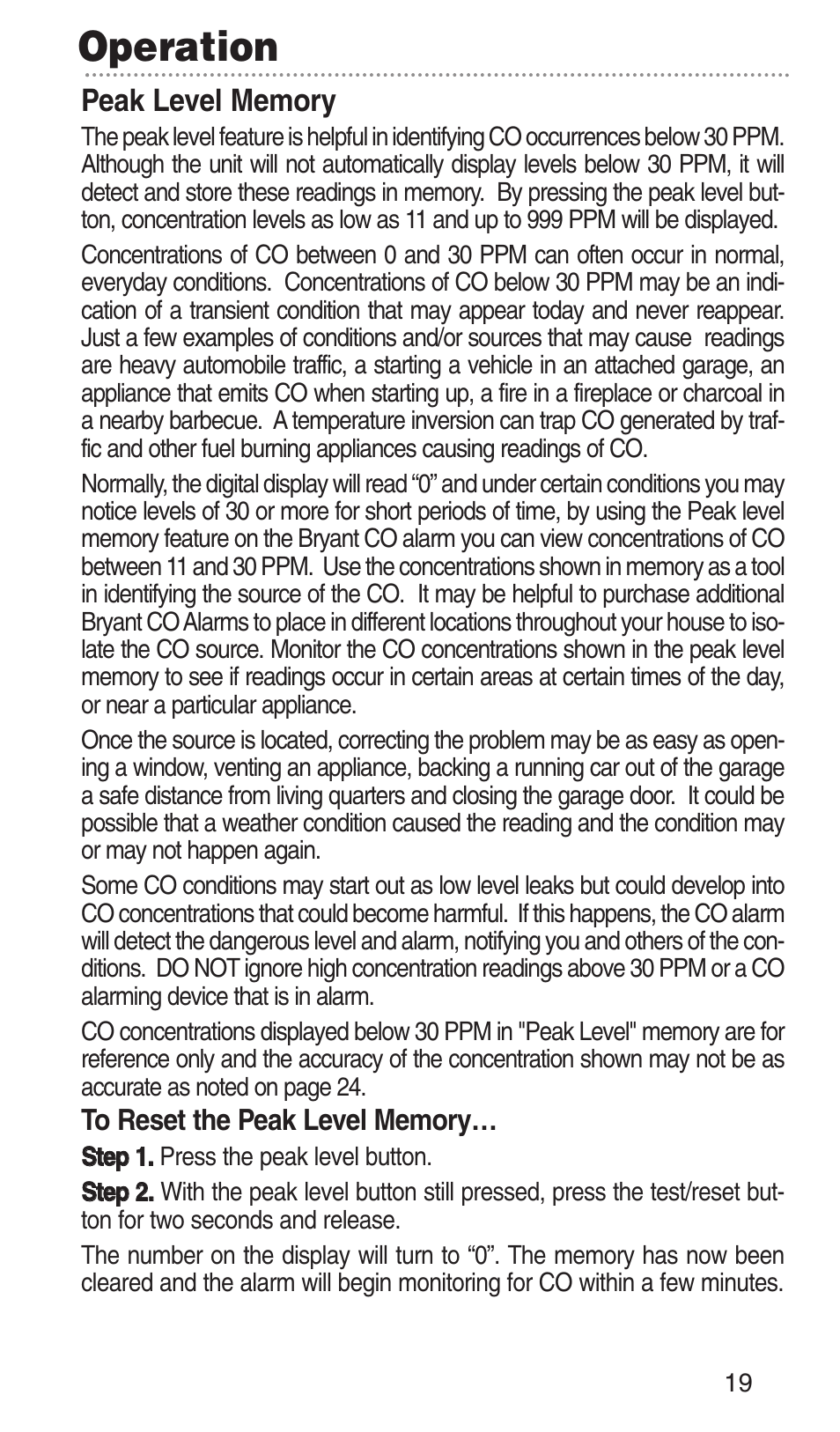Operation | Bryant KN-COPP-3-RC User Manual | Page 23 / 35