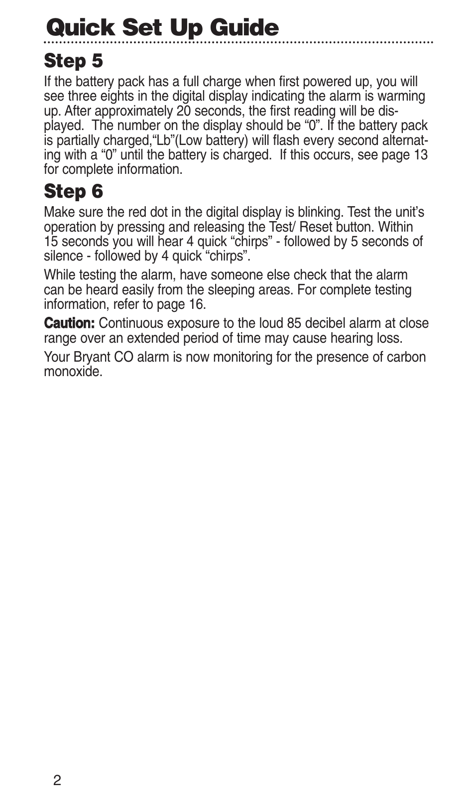 Quick set up guide, Step 5, Step 6 | Bryant KN-COPP-3-RC User Manual | Page 5 / 35