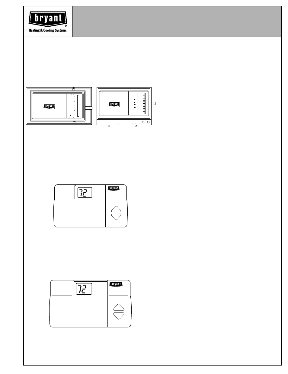 Bryant THERMIDISTAT TSTAT User Manual | 8 pages
