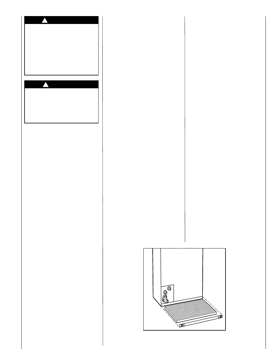 Warning, Caution, Before you request a service call | Fig. 5—removing filter from fan coil unit | Bryant 598A User Manual | Page 5 / 8