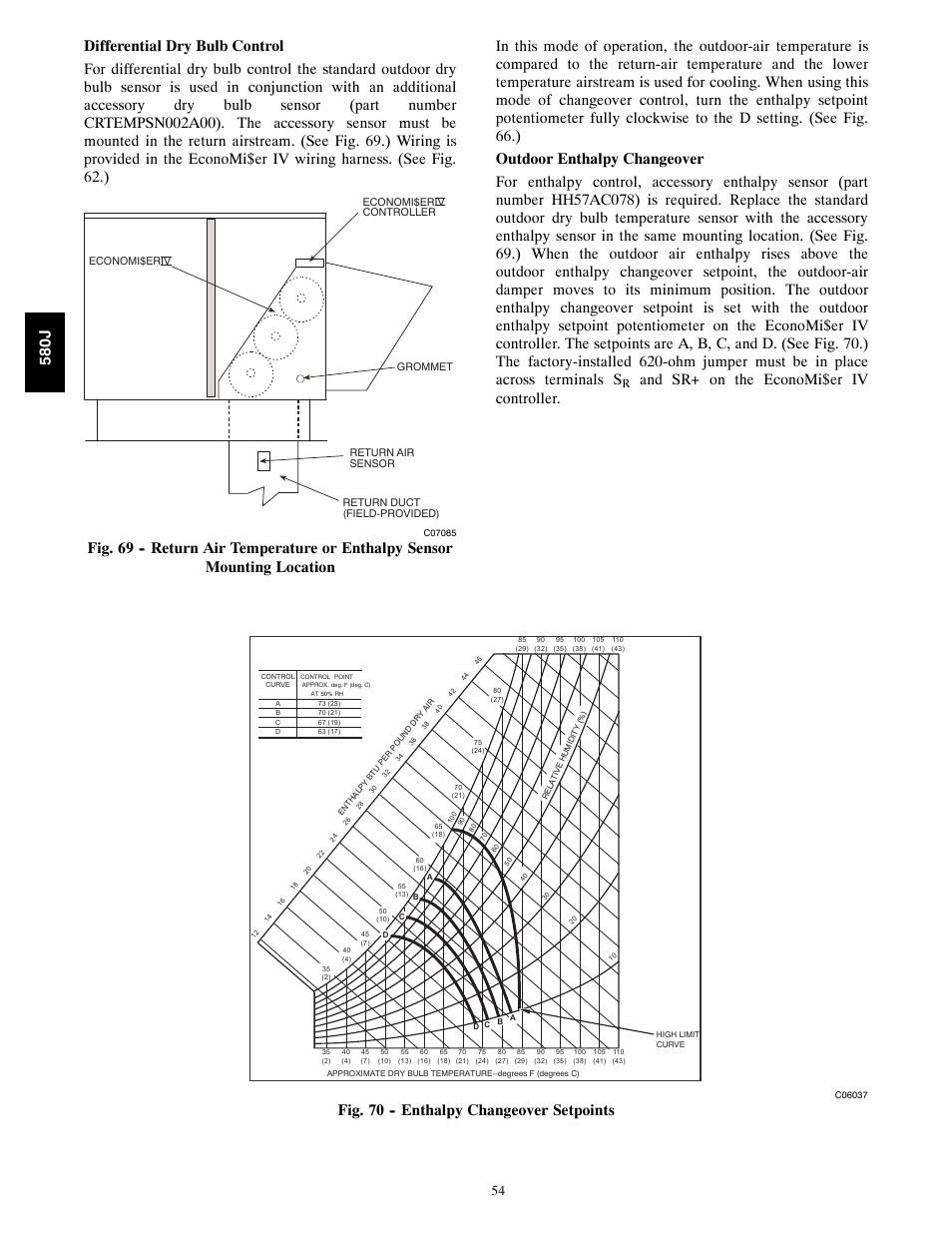 And sr+ on the economi$er iv controller | Bryant F User Manual | Page 54 / 85