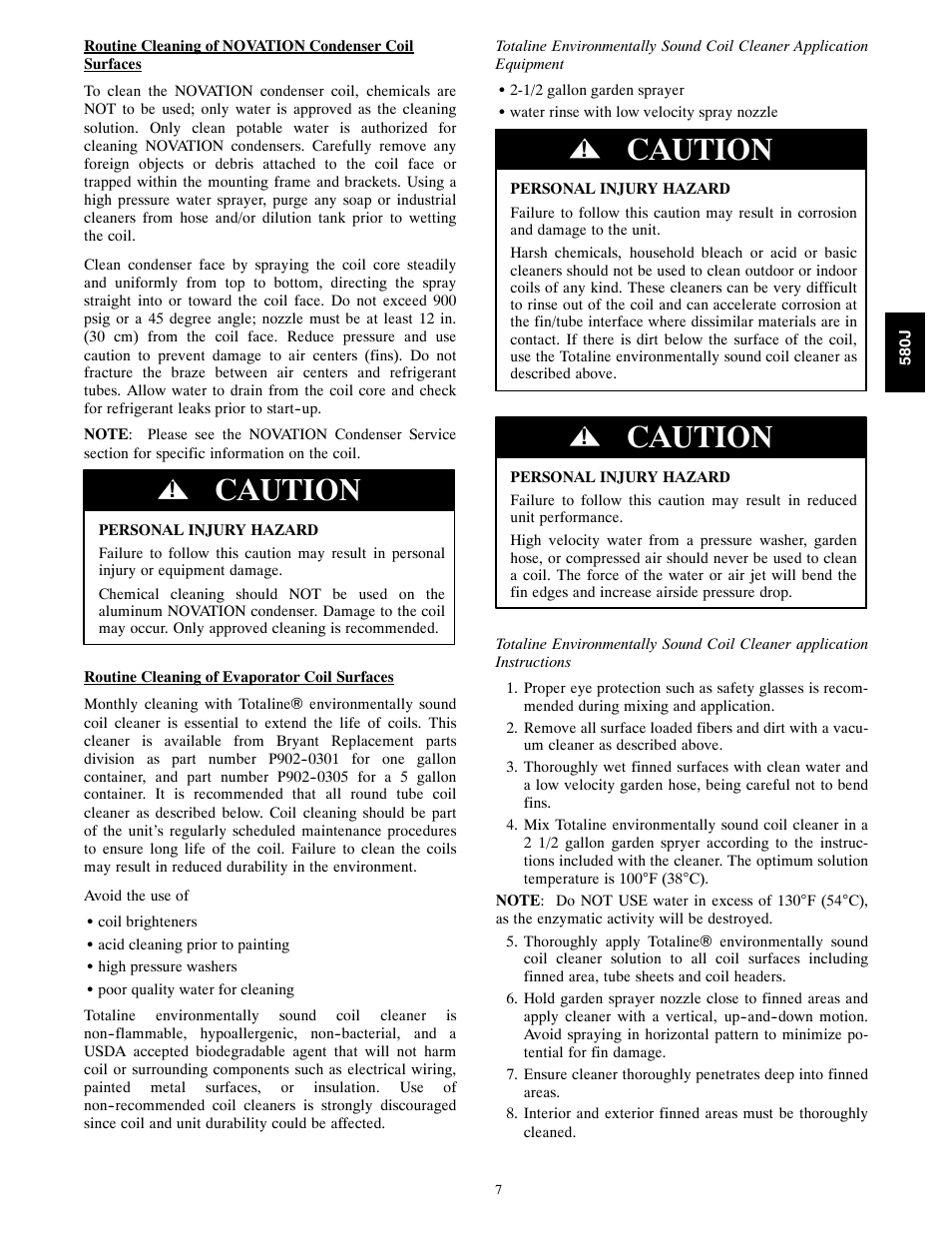 Caution | Bryant F User Manual | Page 7 / 85