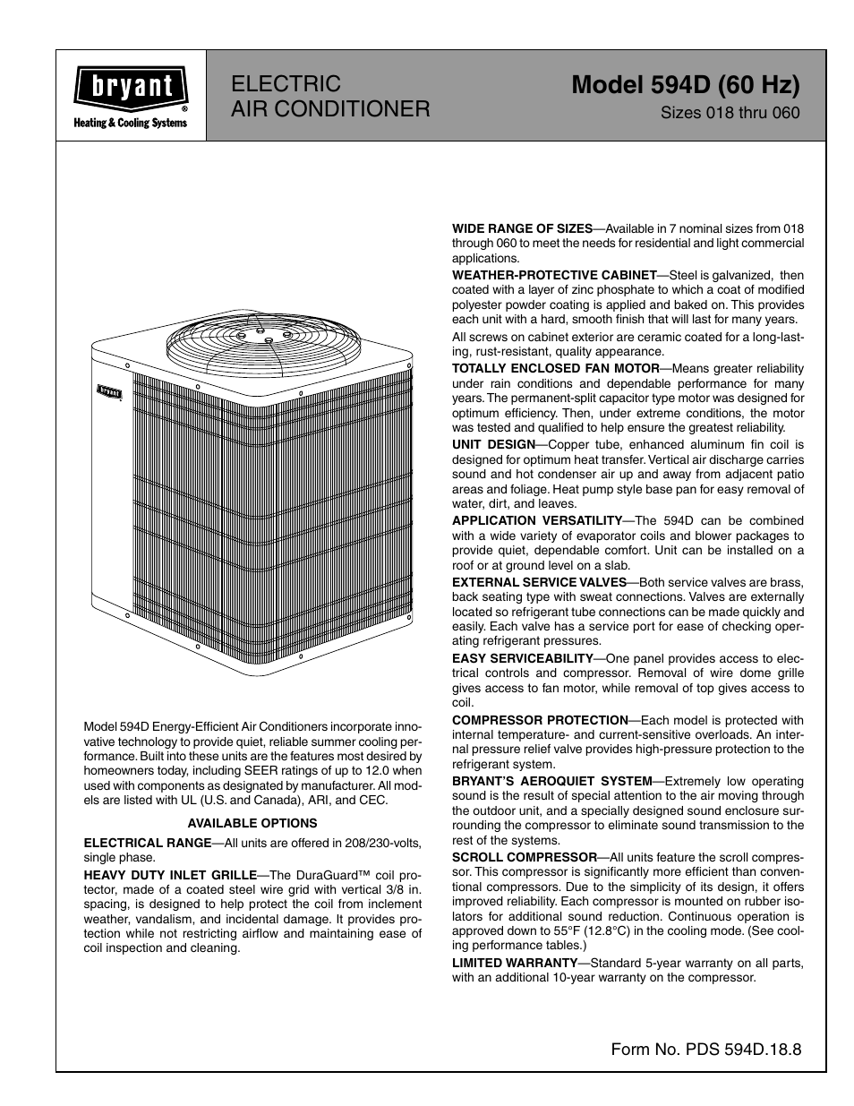Bryant Electric 594D User Manual | 24 pages