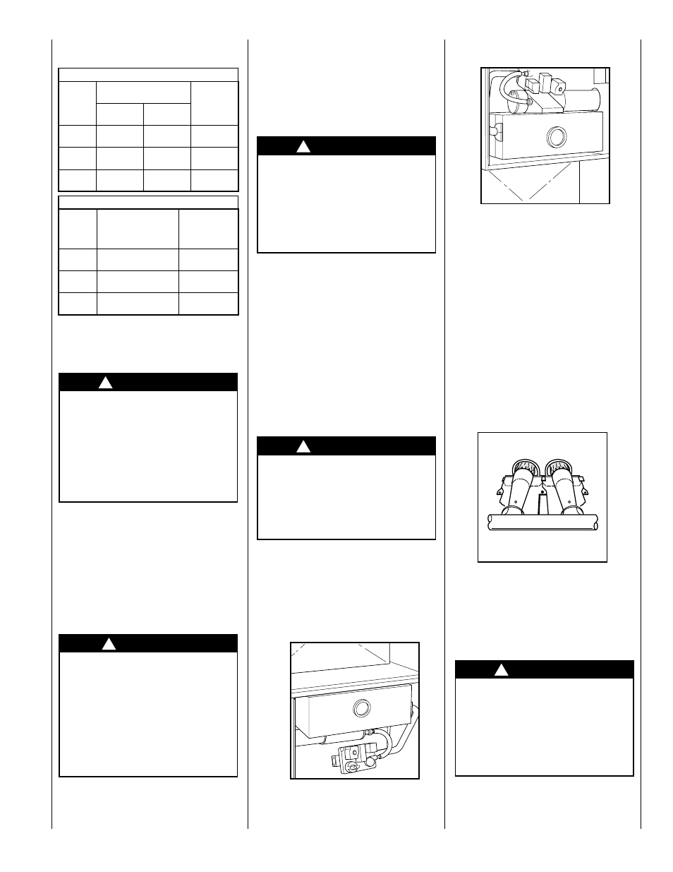 Combustion area and vent system, Caution, Danger | Furnace air filter table, 39 heading south for the winter | Bryant 352MAV User Manual | Page 9 / 12
