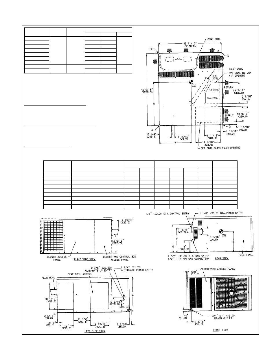 Dimensional drawings | Bryant 588A User Manual | Page 5 / 28