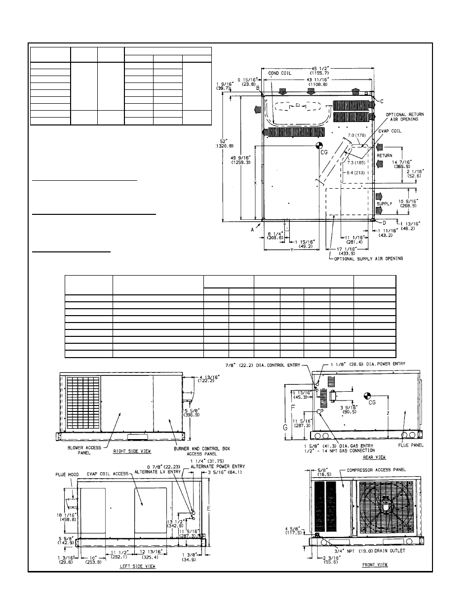 Dimensional drawings (cont) | Bryant 588A User Manual | Page 6 / 28