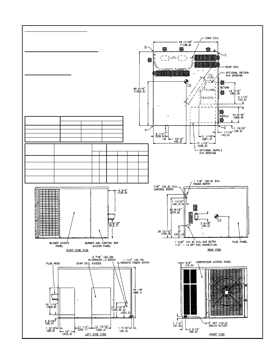 Dimensional drawings (cont) | Bryant 588A User Manual | Page 7 / 28