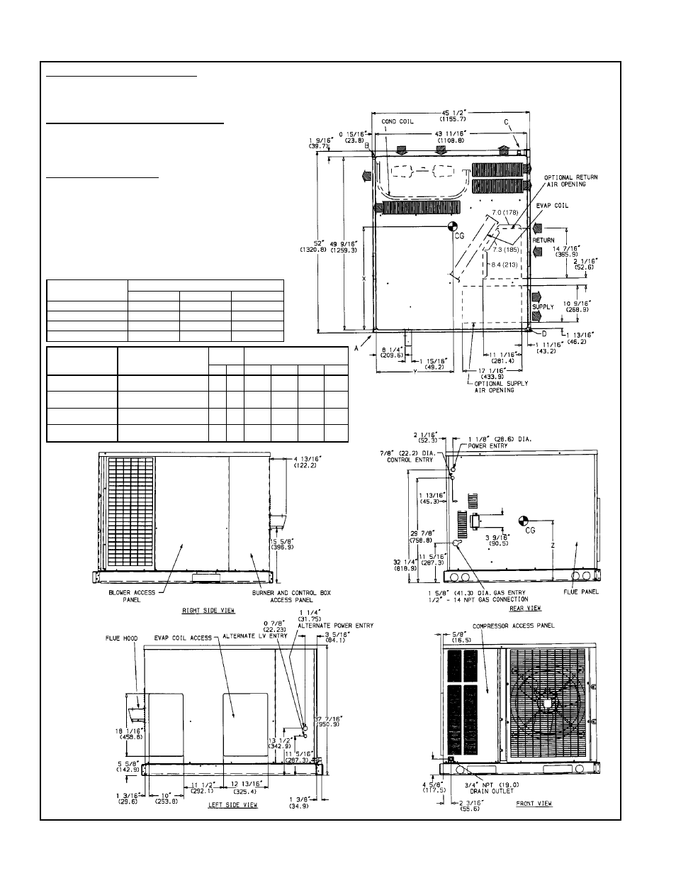 Dimensional drawings (cont) | Bryant 588A User Manual | Page 8 / 28