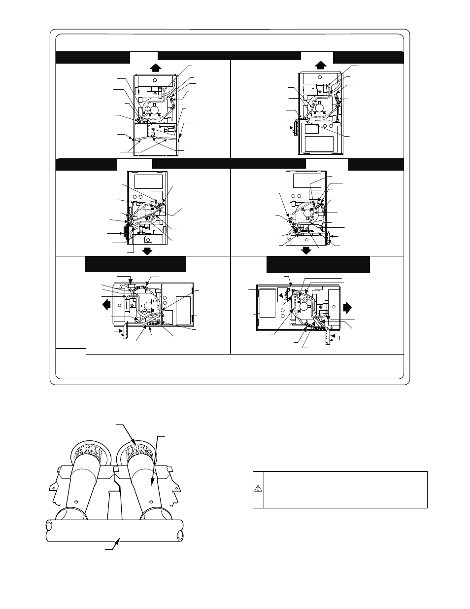 Tube routing, Fig. 8—furnace pressure and drain tubing diagram, Burner flame burner manifold | Bryant 4-WAY MULTIPOISE FIXED-CAPACITY CONDENSING GAS FURNACE 345MAV User Manual | Page 6 / 16