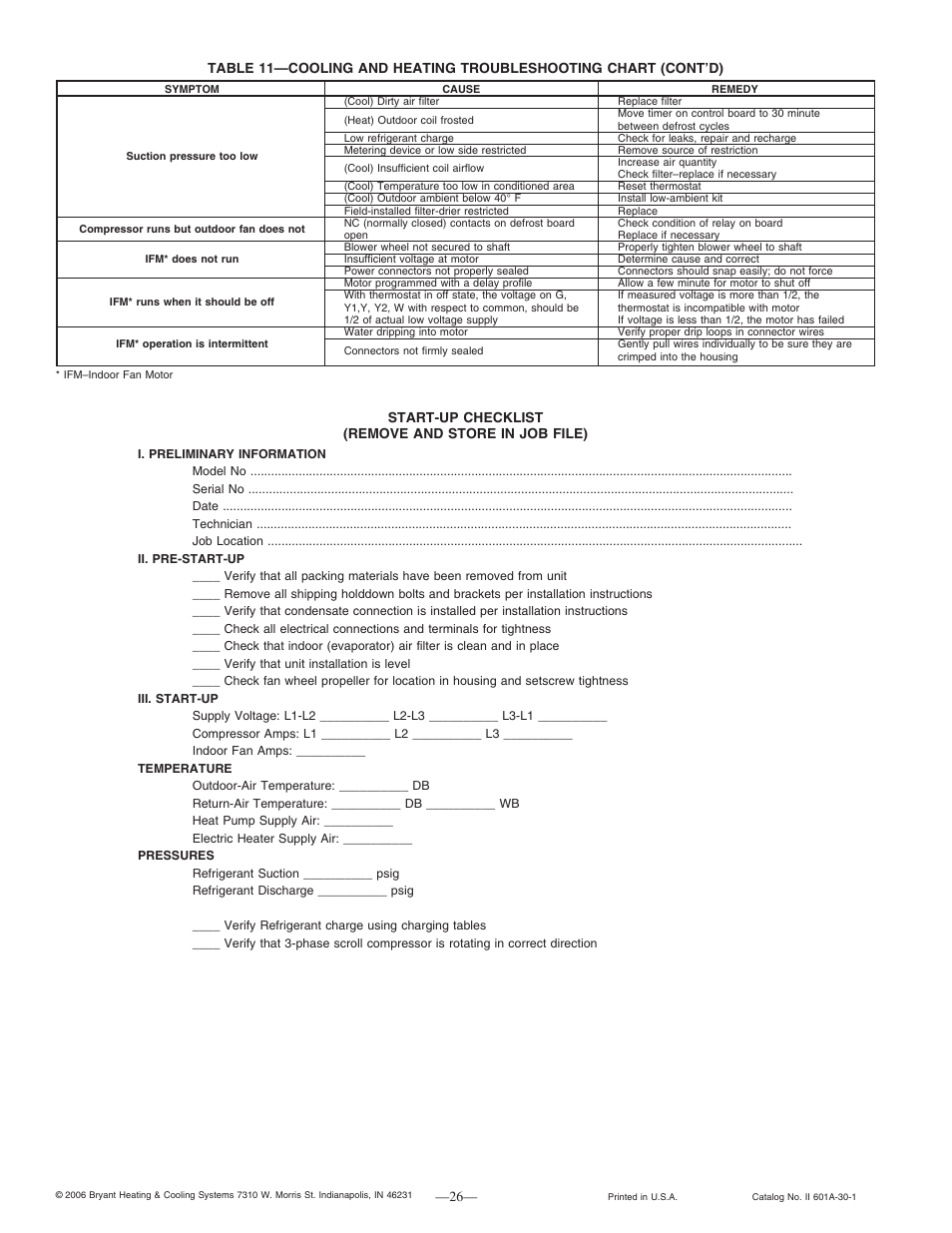 Bryant 3-PHASE 602A User Manual | Page 26 / 26