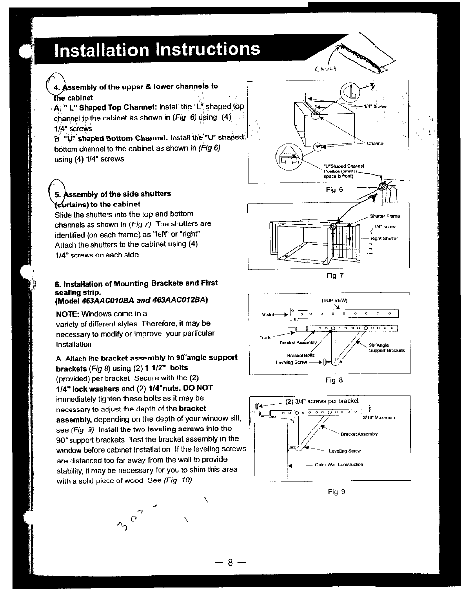 Installation instructions | Bryant 463AAC012BA User Manual | Page 9 / 15
