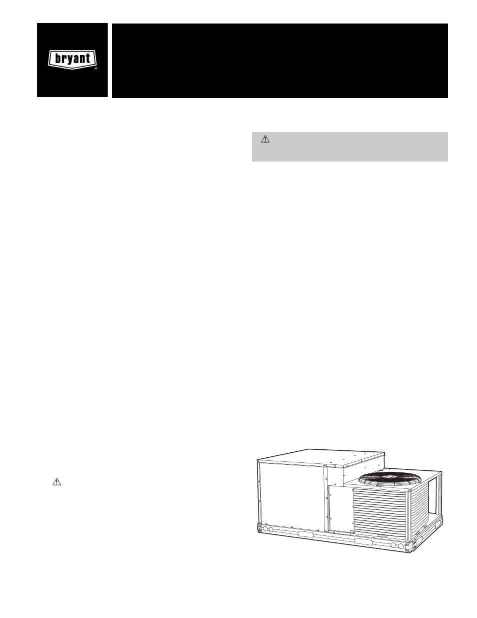 Bryant Single Package Rooftop Electric Heating/Electric Cooling Unit 558D User Manual | 40 pages