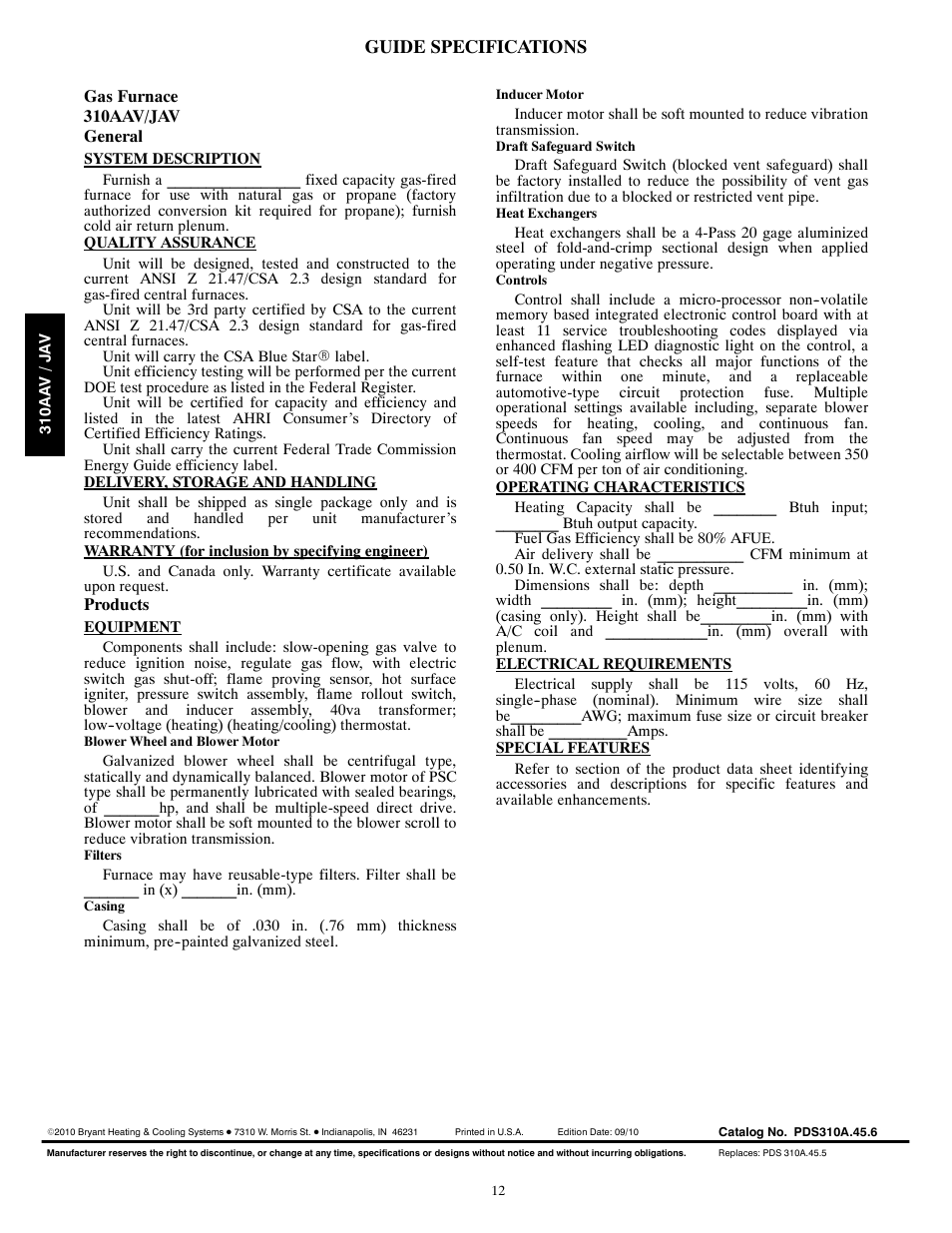 Bryant SERIES E A10252 User Manual | Page 12 / 12