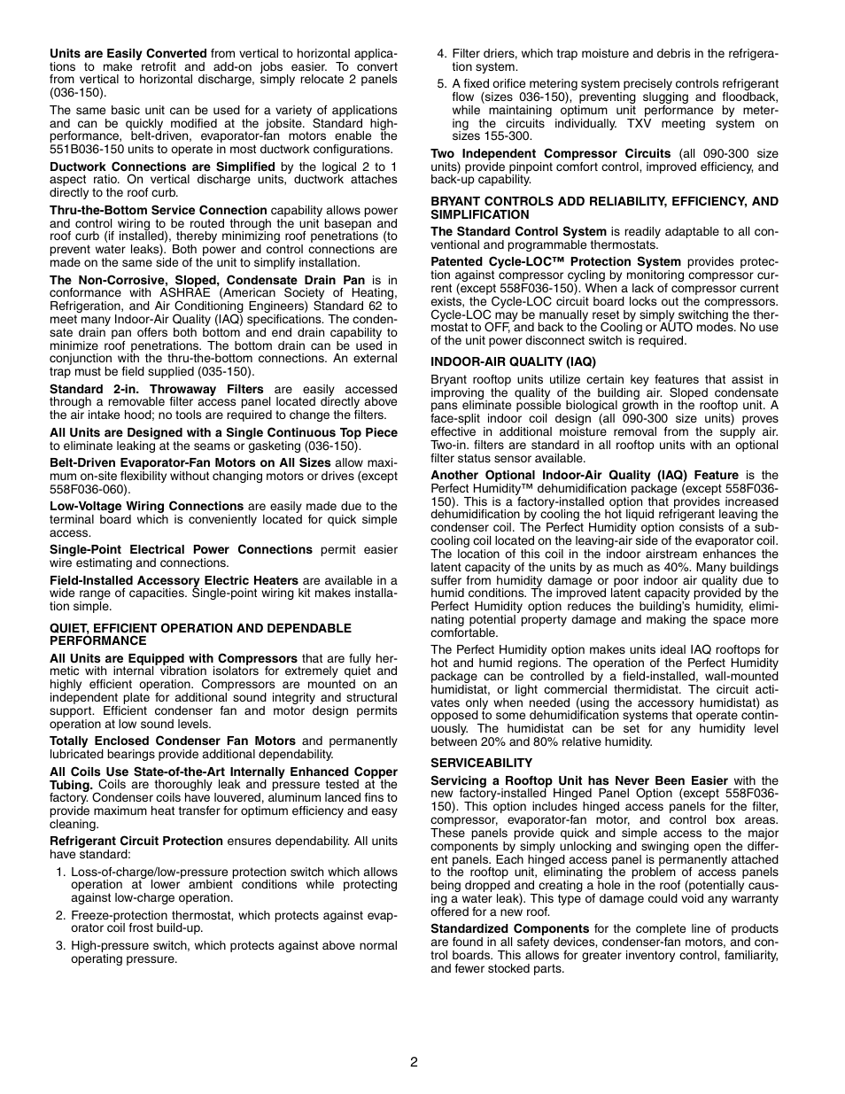 Bryant DURAPAC 551B User Manual | Page 2 / 170