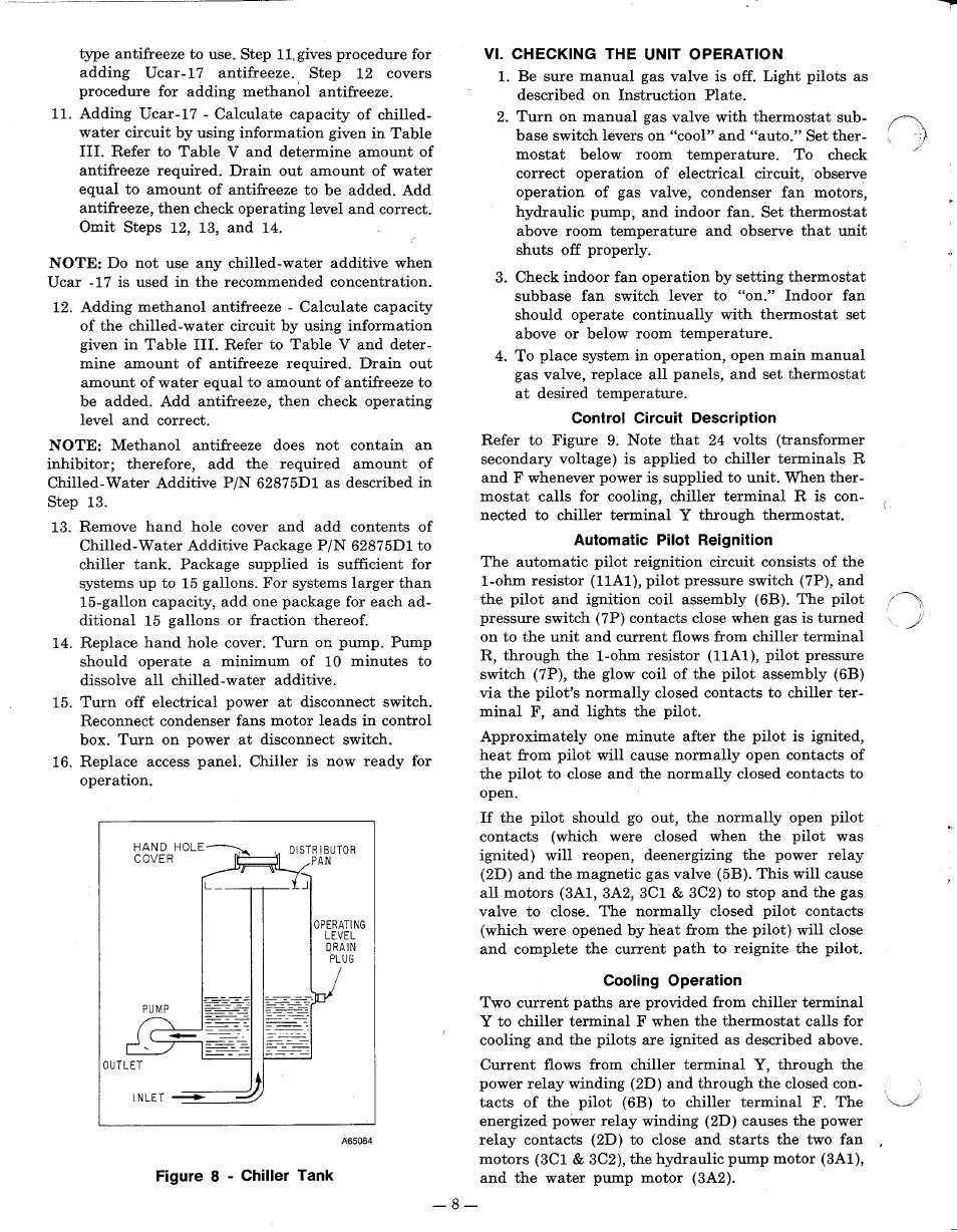 Vi. checking the unit operation, Control circuit description, Automatic pilot reignition | Cooling operation | Bryant 452W User Manual | Page 8 / 12