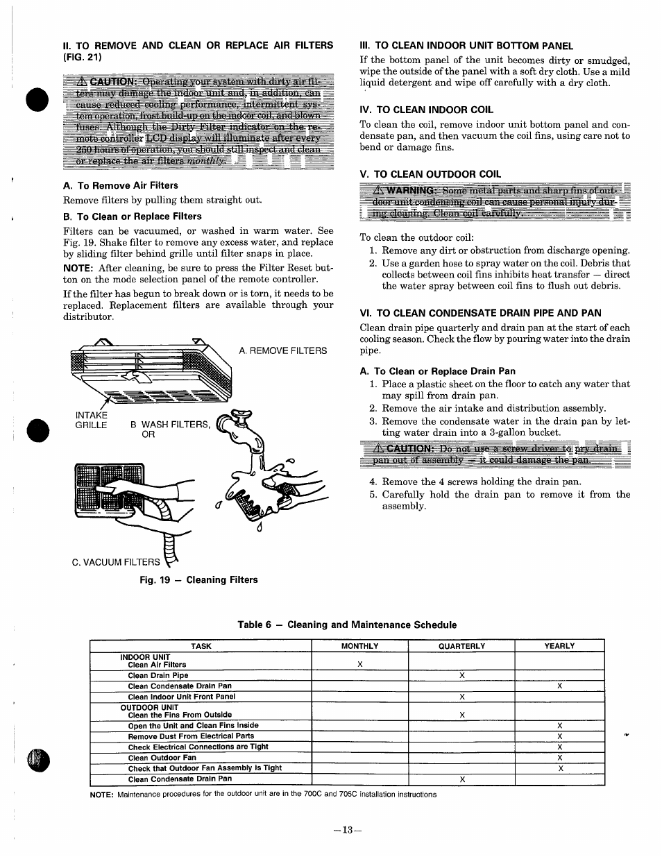 Remove filters by pulling them straight out | Bryant PAYNE 619C User Manual | Page 13 / 17