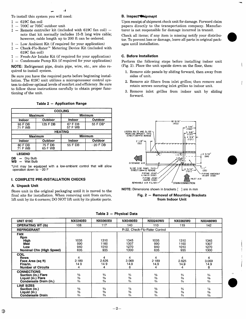 2 t/8 | Bryant PAYNE 619C User Manual | Page 2 / 17