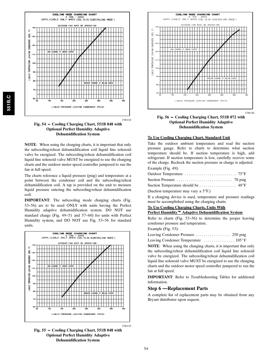 Step 6 —replacement parts | Bryant 551C User Manual | Page 54 / 61