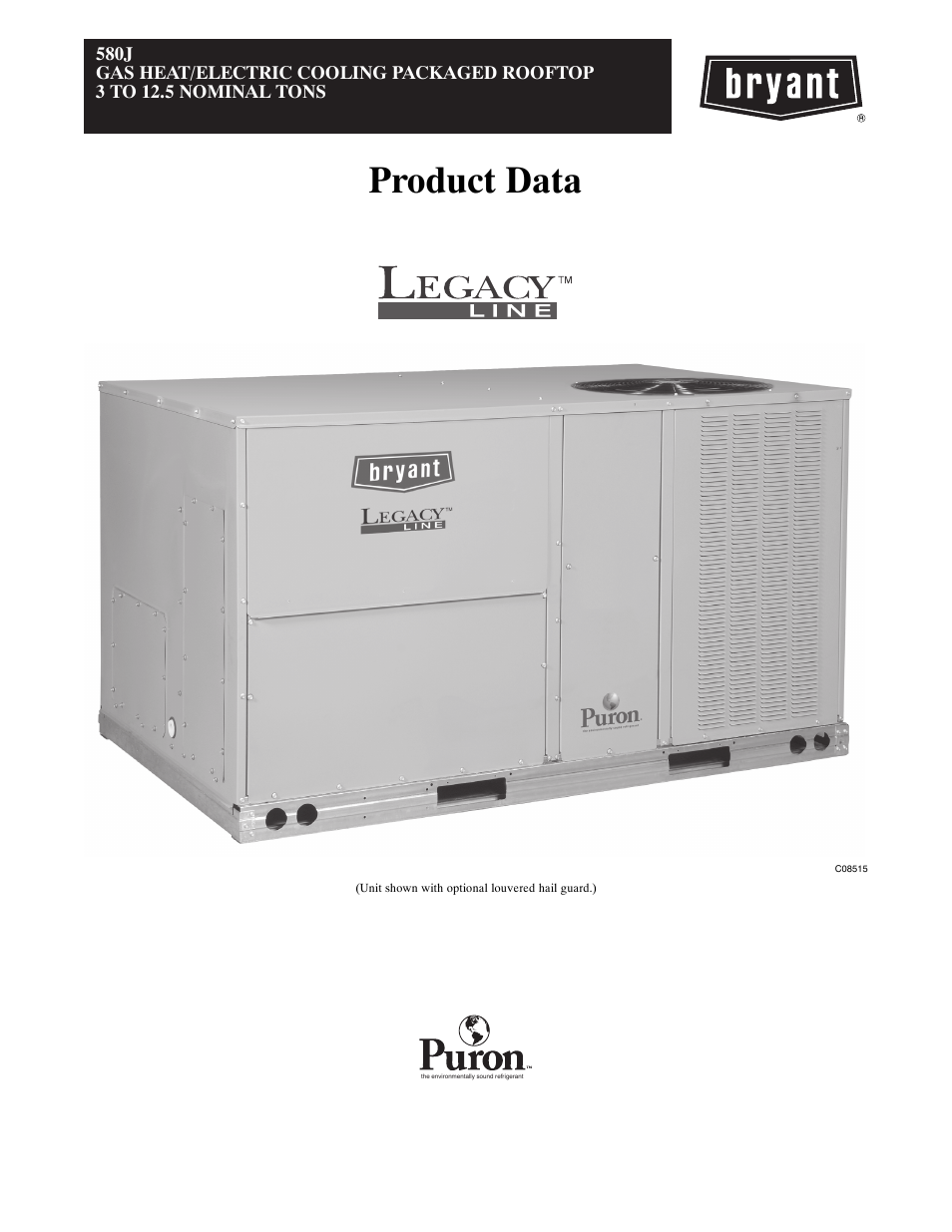 Bryant LEGACY LINE 580J User Manual | 86 pages