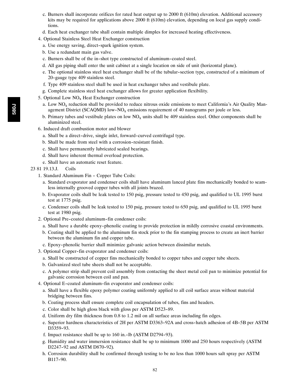 Bryant LEGACY LINE 580J User Manual | Page 82 / 86