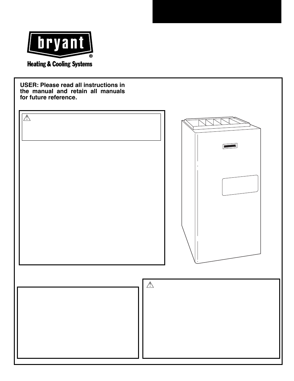 Bryant 350AAV User Manual | 12 pages
