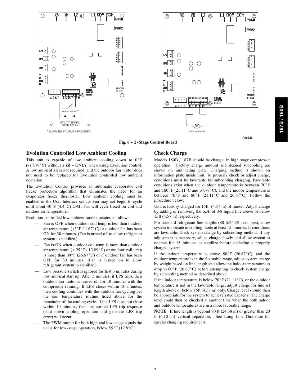 Evolution controlled low ambient cooling, Check charge | Bryant 187B User Manual | Page 7 / 14