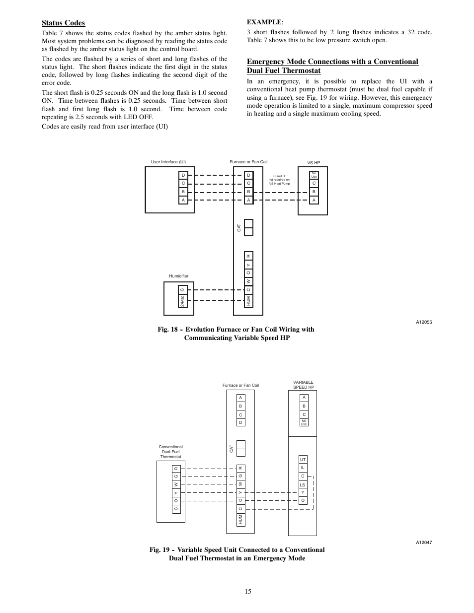 Status codes | Bryant EVOLUTIONR EXTREME 280ANV User Manual | Page 15 / 18