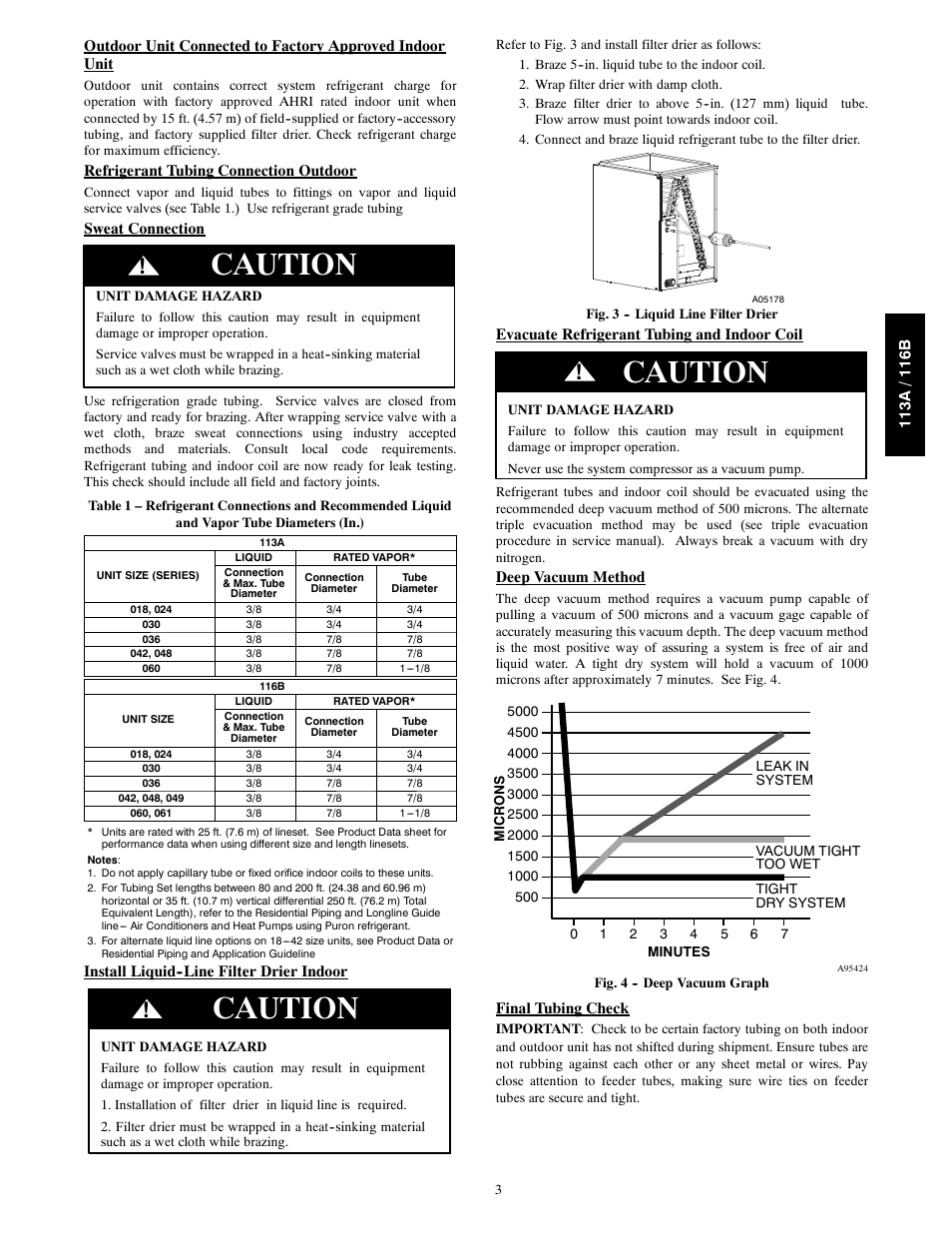 Caution | Bryant 113A User Manual | Page 3 / 10