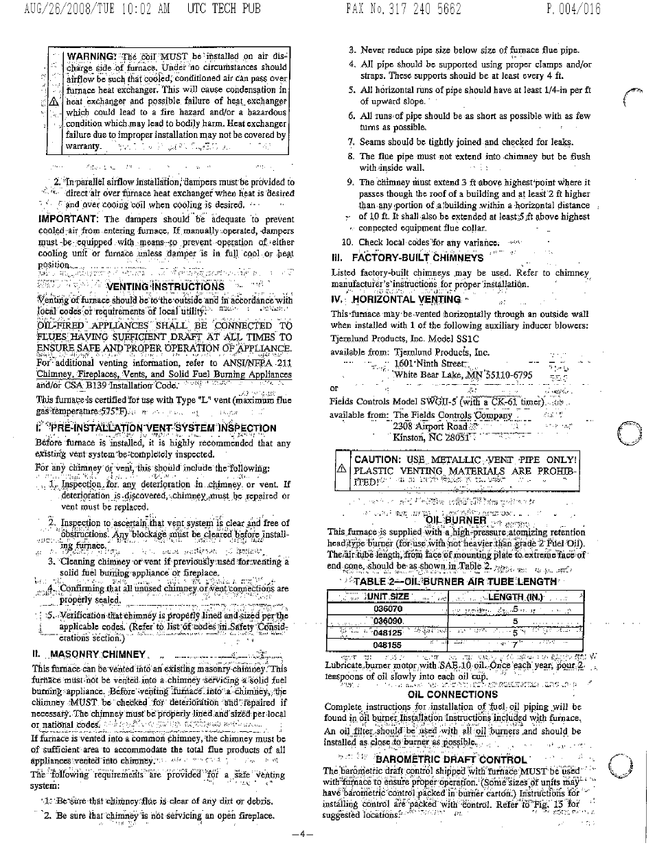Ajiport | Bryant 364AAN User Manual | Page 4 / 16