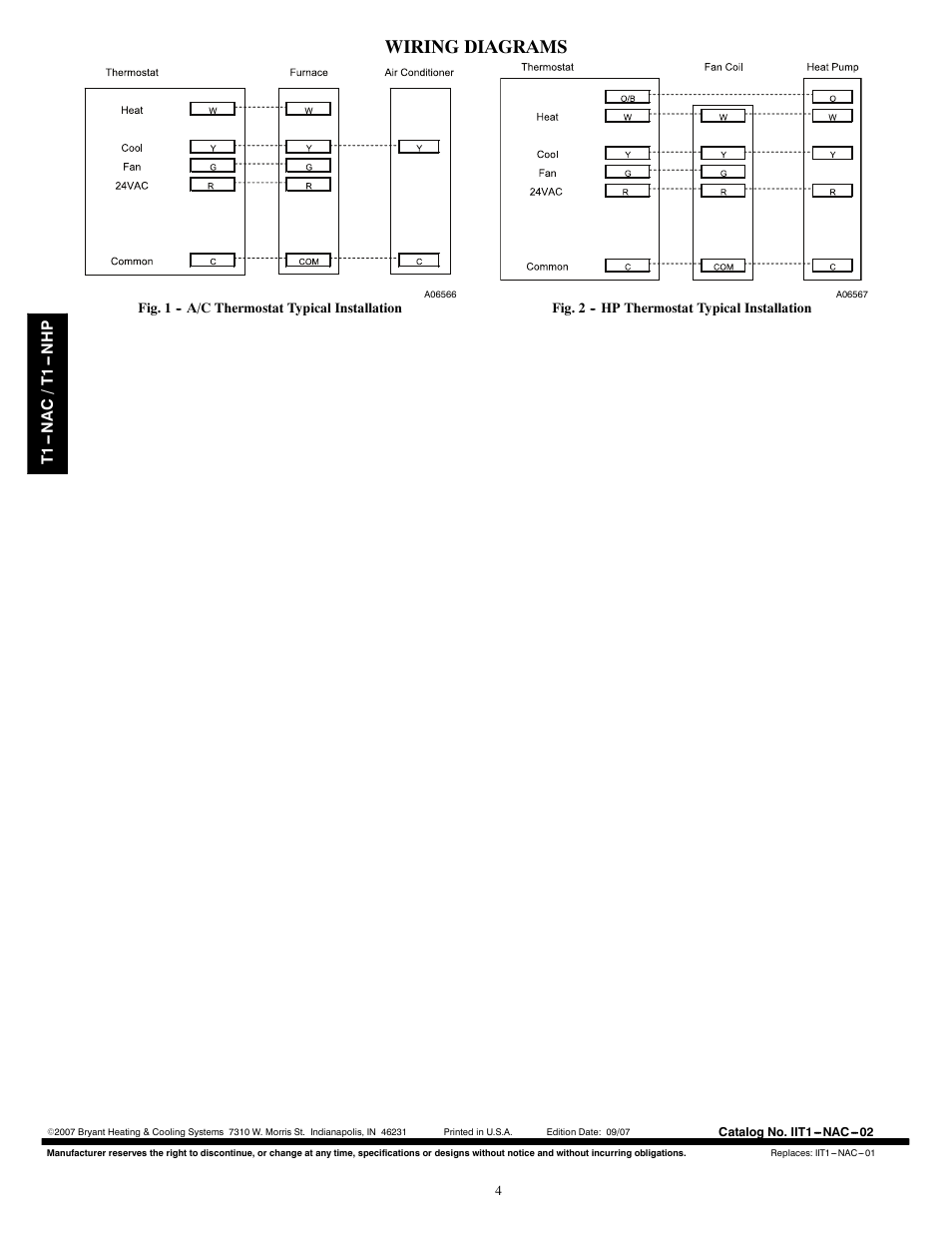 Wiring diagrams | Bryant T1--NAC User Manual | Page 4 / 6