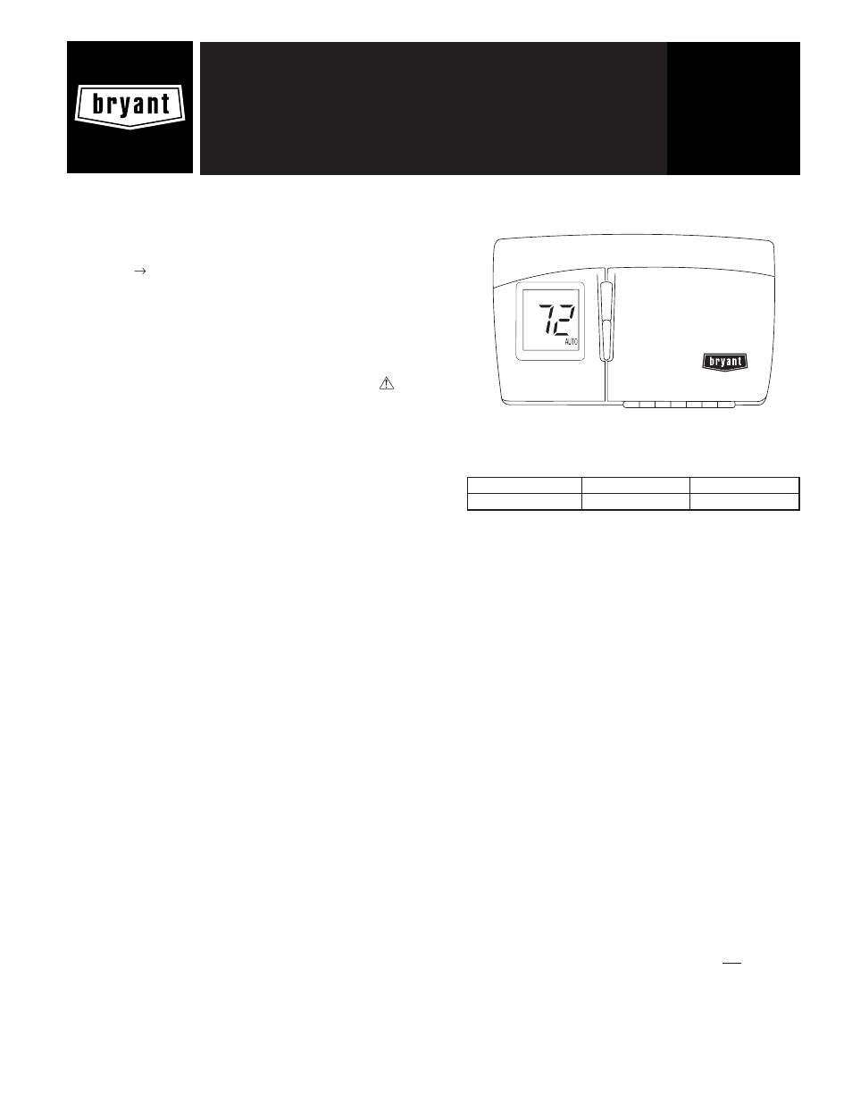 Bryant TSTATBBNAC01-C User Manual | 12 pages