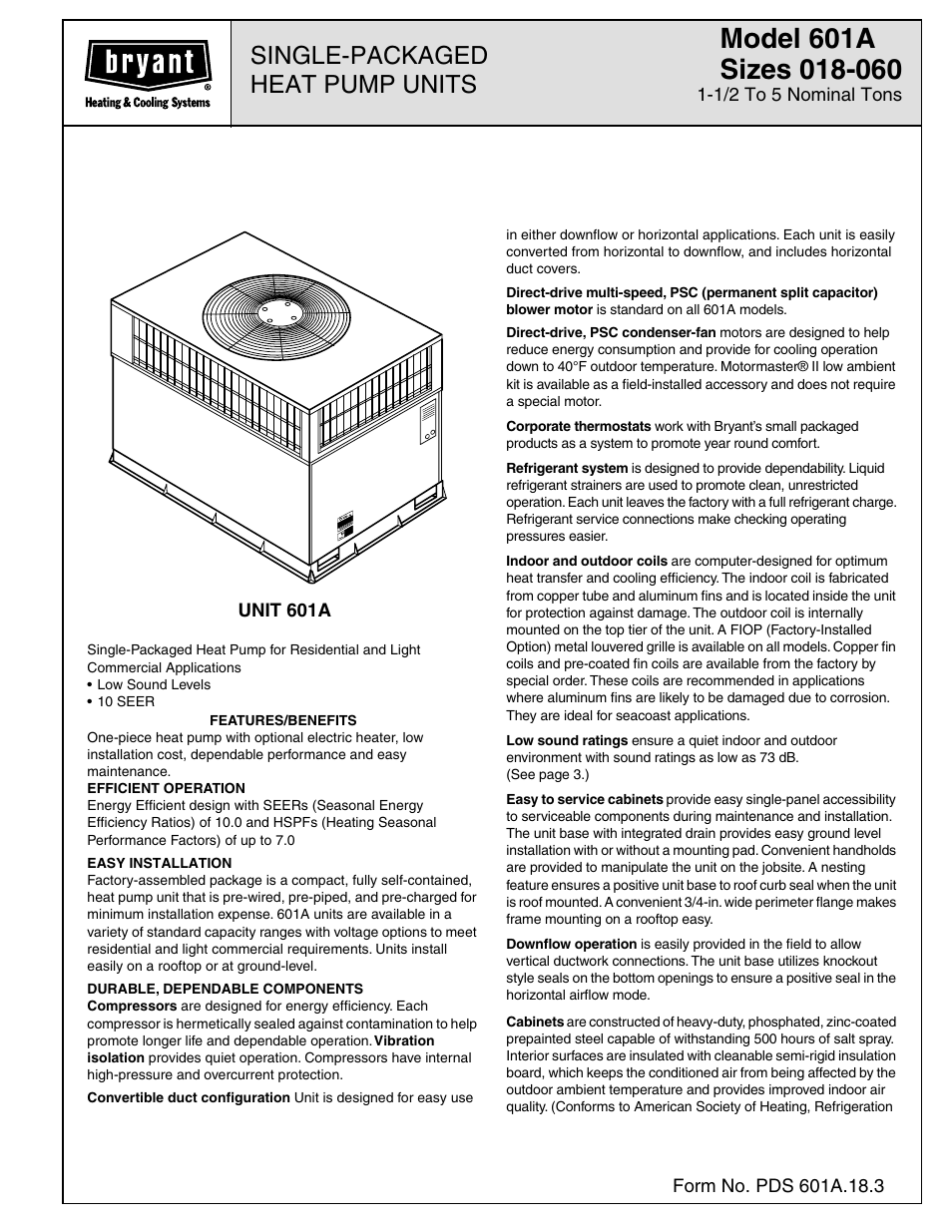 Bryant 601A User Manual | 28 pages