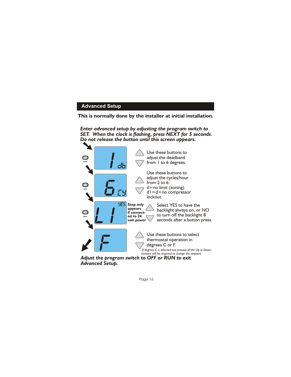 Fl i | Bryant Programmable Digital TSTATBBPQ501 User Manual | Page 17 / 21