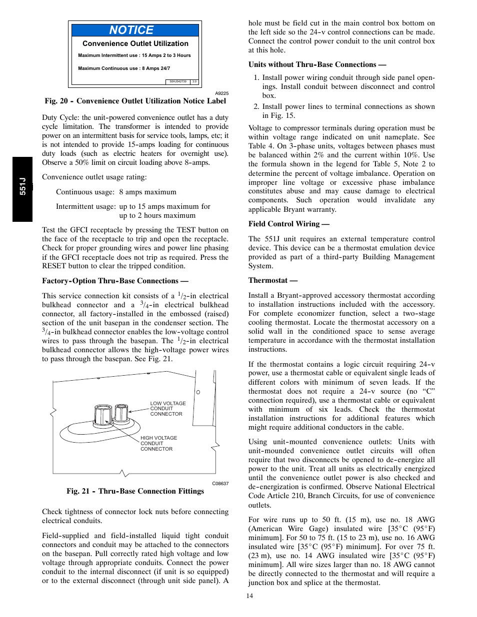 Notice | Bryant 551J User Manual | Page 14 / 36