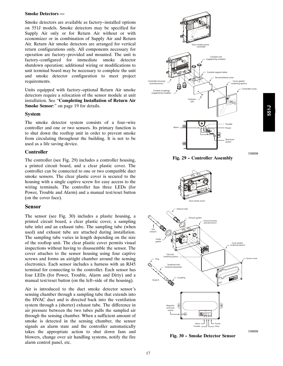 Sensor, System, Controller | Bryant 551J User Manual | Page 17 / 36