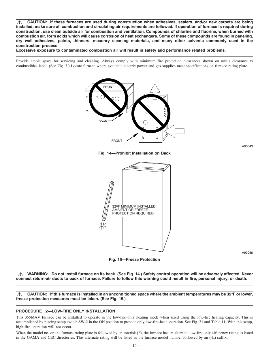 Bryant Deluxe 4 WAy Gas Furnase 355MAV User Manual | Page 16 / 60