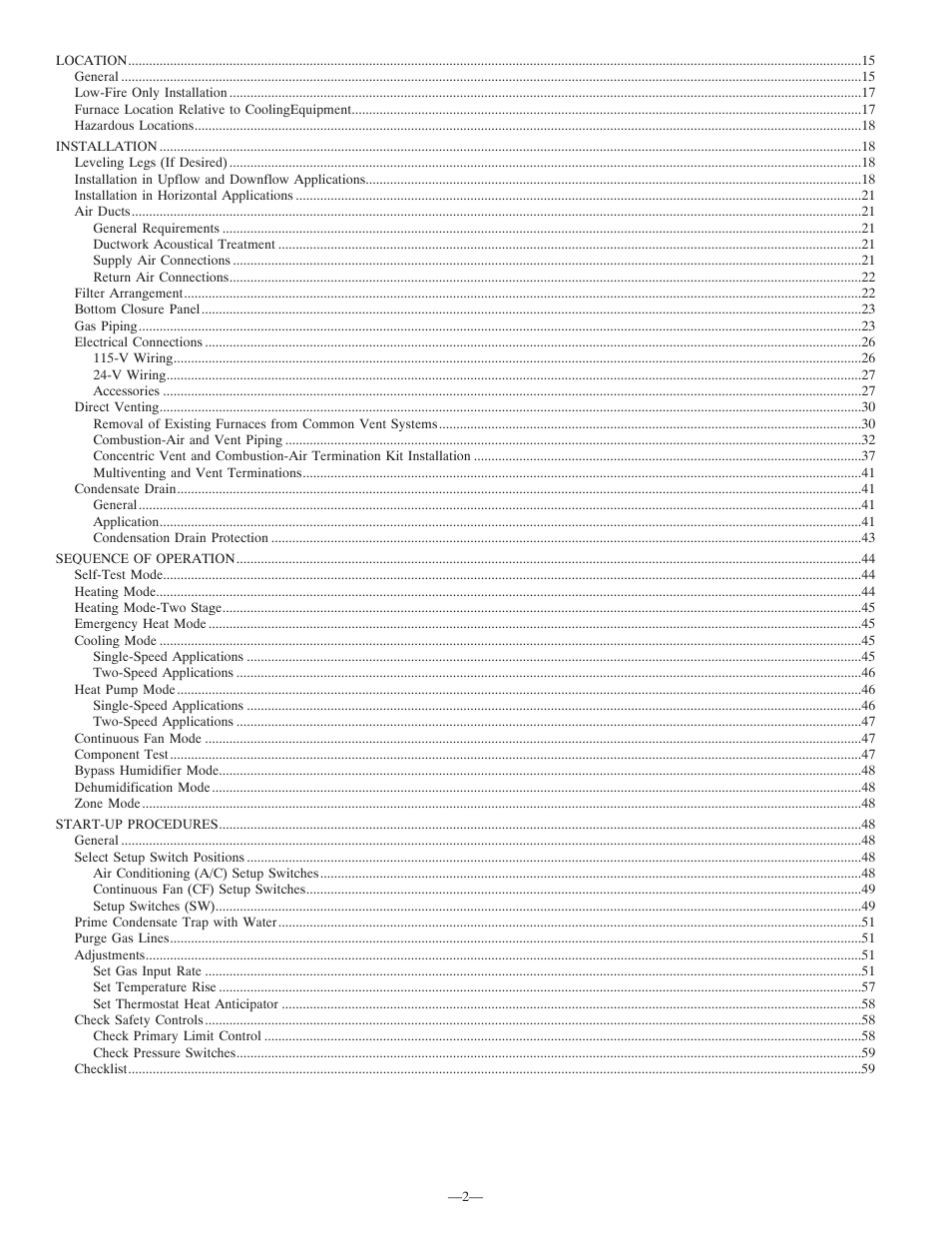 Bryant Deluxe 4 WAy Gas Furnase 355MAV User Manual | Page 2 / 60