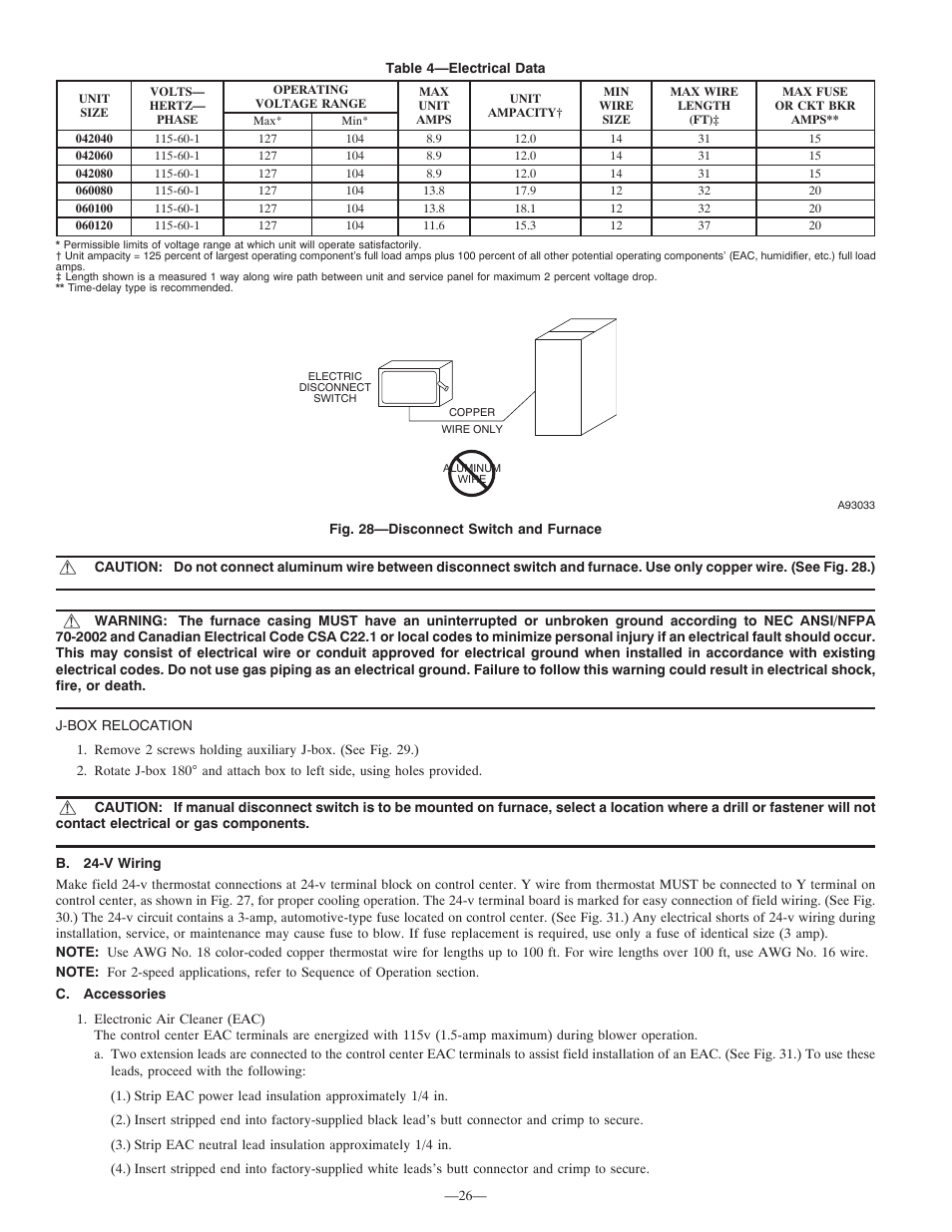 Bryant Deluxe 4 WAy Gas Furnase 355MAV User Manual | Page 26 / 60