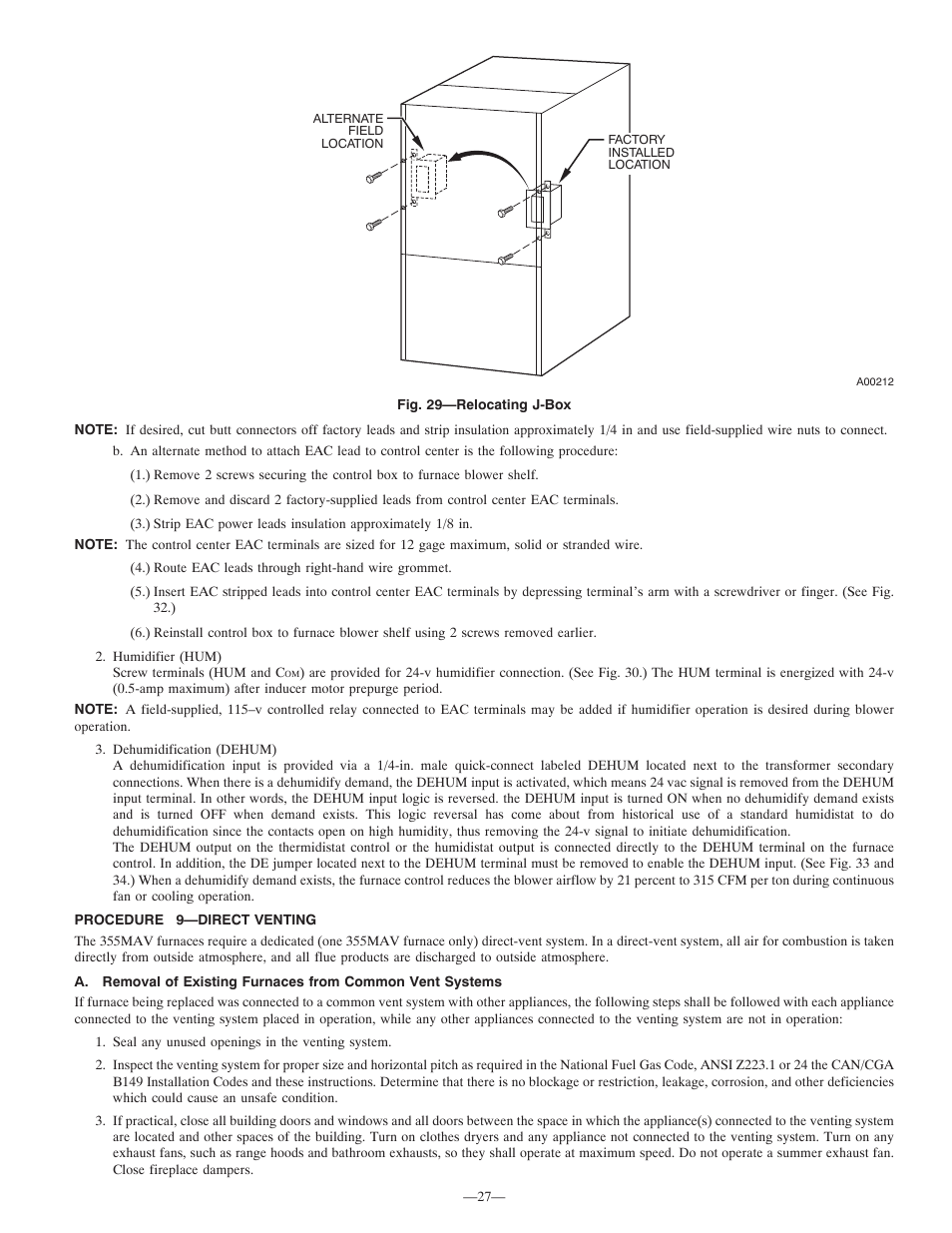 Bryant Deluxe 4 WAy Gas Furnase 355MAV User Manual | Page 27 / 60